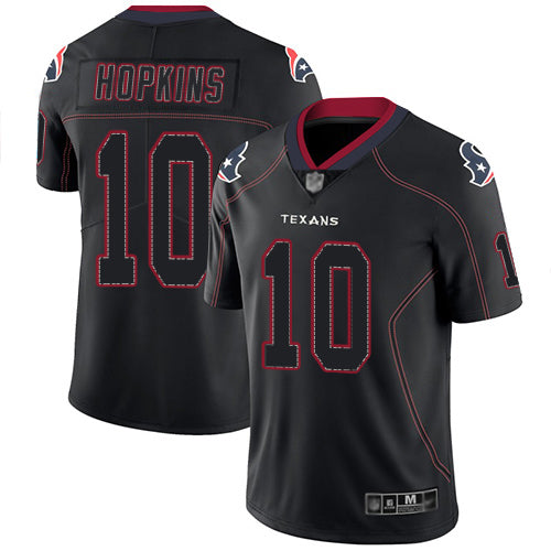 Nike Houston Texans #10 DeAndre Hopkins Lights Out Black Men's Stitched NFL Limited Rush Jersey Men's