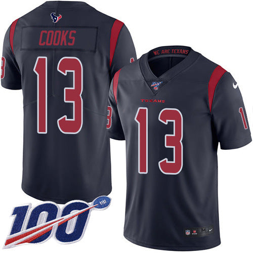 Nike Houston Texans #13 Brandin Cooks Navy Blue Men's Stitched NFL Limited Rush 100th Season Jersey Men's