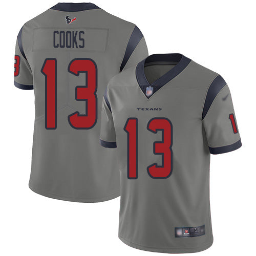 Nike Houston Texans #13 Brandin Cooks Gray Men's Stitched NFL Limited Inverted Legend Jersey Men's