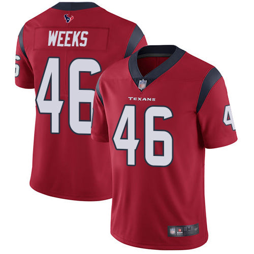 Nike Houston Texans #46 Jon Weeks Red Alternate Men's Stitched NFL Vapor Untouchable Limited Jersey Men's