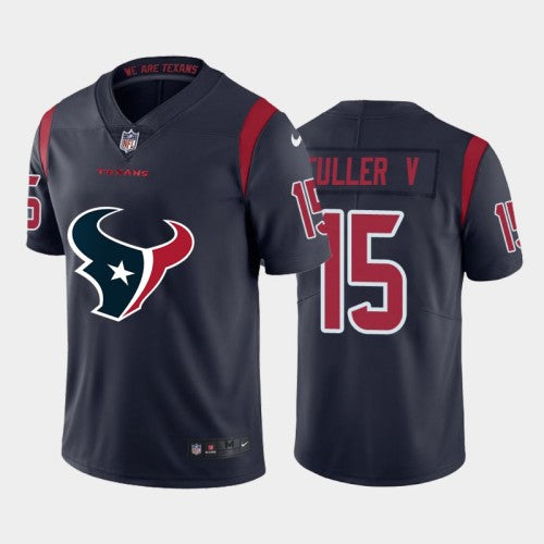 Houston Houston Texans #15 Will Fuller Navy Blue Men's Nike Big Team Logo Vapor Limited NFL Jersey Men's
