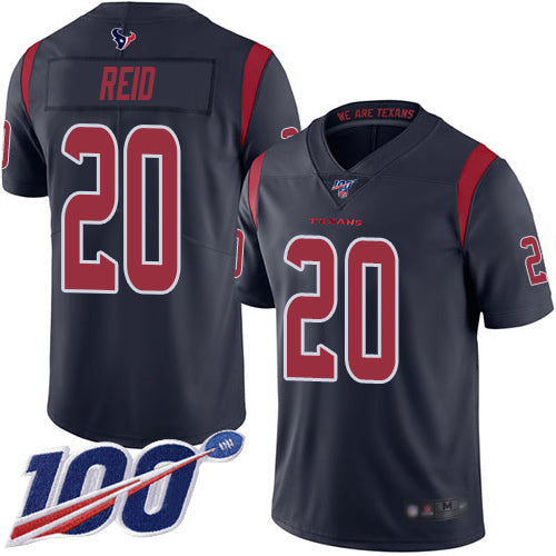 Nike Houston Texans #20 Justin Reid Navy Blue Men's Stitched NFL Limited Rush 100th Season Jersey Men's