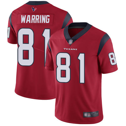 Nike Houston Texans #81 Kahale Warring Red Alternate Men's Stitched NFL Vapor Untouchable Limited Jersey Men's
