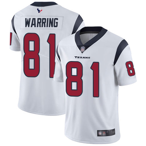 Nike Houston Texans #81 Kahale Warring White Men's Stitched NFL Vapor Untouchable Limited Jersey Men's