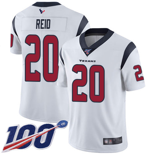 Nike Houston Texans #20 Justin Reid White Men's Stitched NFL 100th Season Vapor Limited Jersey Men's