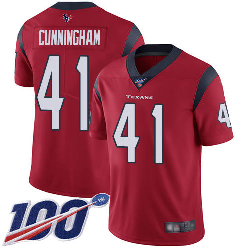 Nike Houston Texans #41 Zach Cunningham Red Alternate Men's Stitched NFL 100th Season Vapor Limited Jersey Men's
