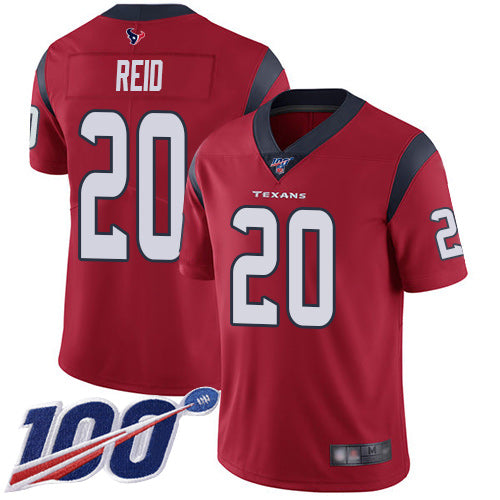 Nike Houston Texans #20 Justin Reid Red Alternate Men's Stitched NFL 100th Season Vapor Limited Jersey Men's