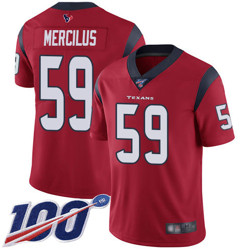 Nike Houston Texans #59 Whitney Mercilus Red Alternate Men's Stitched NFL 100th Season Vapor Limited Jersey Men's