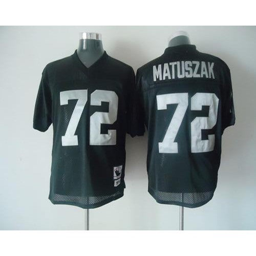 Mitchell and Ness Las Vegas Raiders #72 John Matuszak Black Stitched NFL Jersey Men's