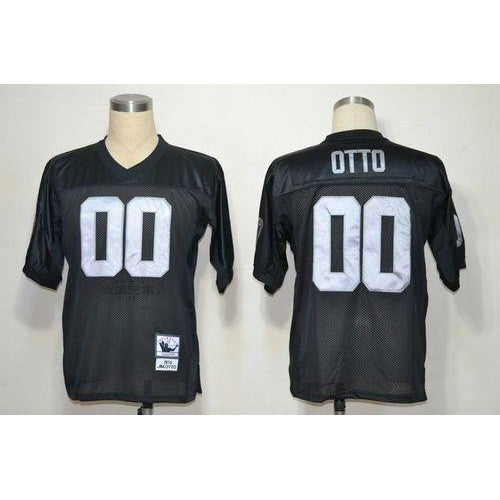 Mitchell And Ness Las Vegas Raiders #00 Jim Otto Black Stitched Throwback NFL Jersey Men's